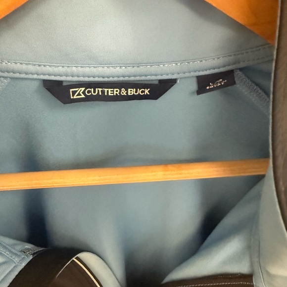 Cutter & Buck men’s L worn once Blue and Black 3/4 pullover see desc in photos - Picture 6 of 13
